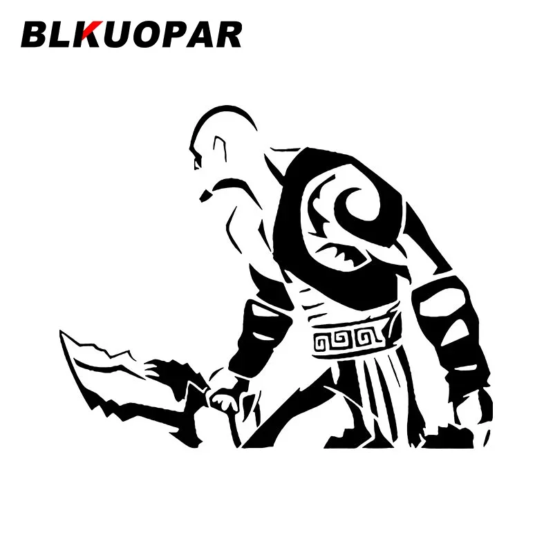 BLKUOPAR God of War Game Kratos Car Stickers Personality Decal Occlusion Scratch Die Cut Windows Air Conditioner Car Goods