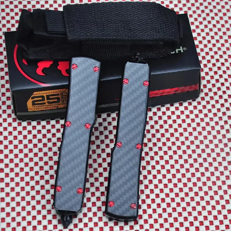 

UTX UT 85 Series OTF Tech Micro Ultra M390 Steel Self Defense Pocketknives Aluminium Alloy Carbon Fiber Handle EDC Tools