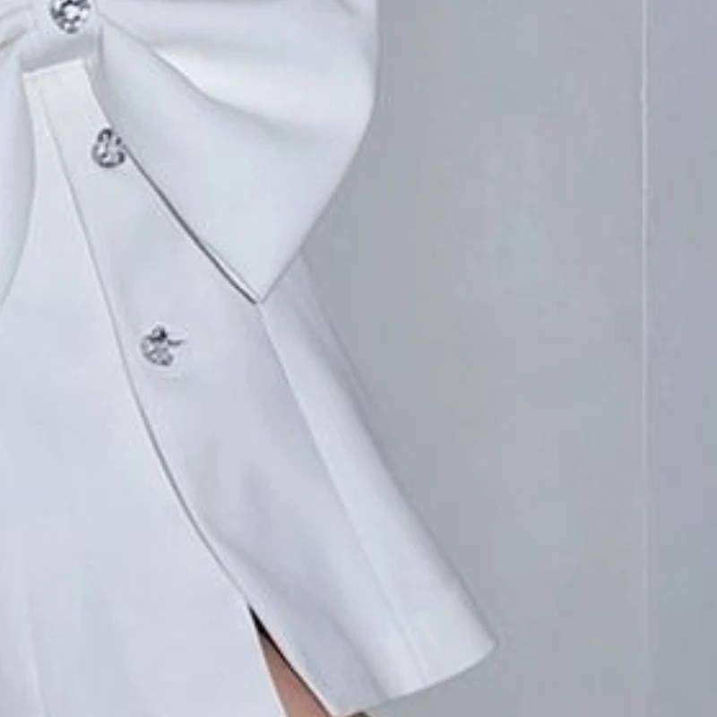 Women's Spring Autumn Blazers Outerwear Tops Suits Dresses A-line Skirts Bowknot Cover-up Buttons Aromatic Wind Design SimpleNew