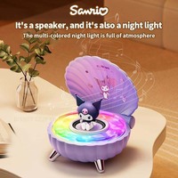 Sanrio Kuromi Mini Bluetooth Speakers K39 Kawaii My Melody Shell Series Wireless Portable Night Light Speakers Anime Girl Gifts
