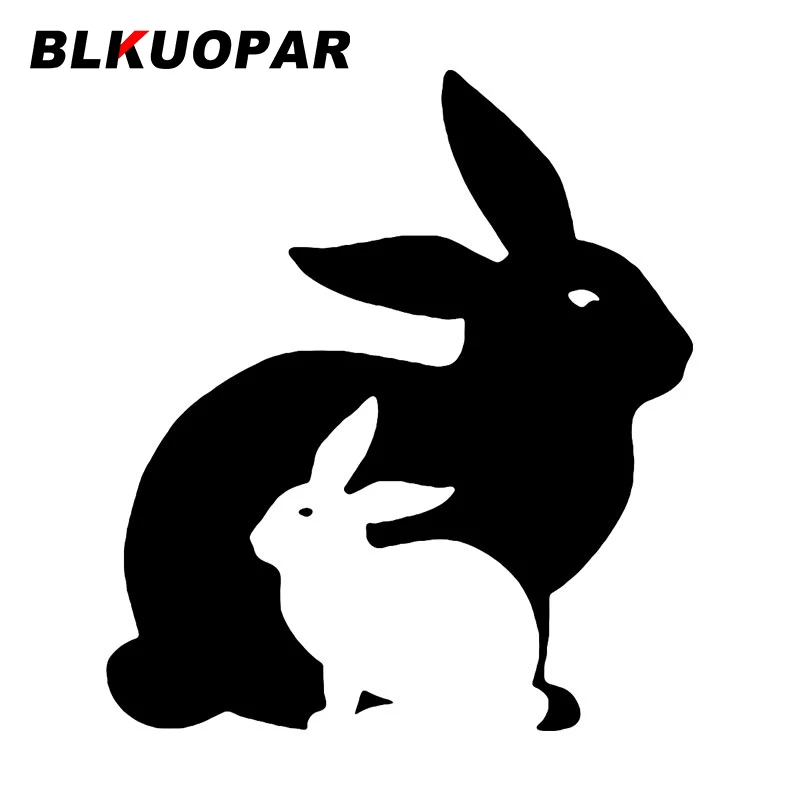 

BLKUOPAR Rabbits Car Stickers JDM Personality Anime Sunscreen Die-cut Occlusion Scratch Windshield Graphics Car Door Protector