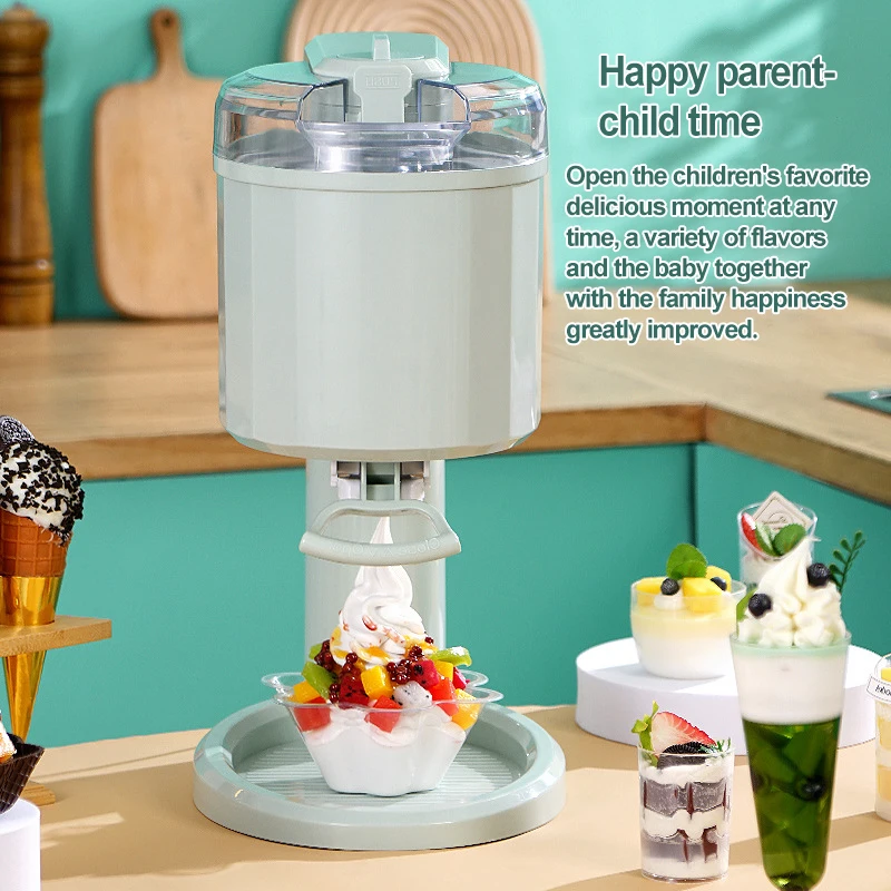 Automatic Soft Ice Cream Machine 1L Large Capacity Ice Cream Machine for Frozen Yoghurt Sorbet Including Recipes