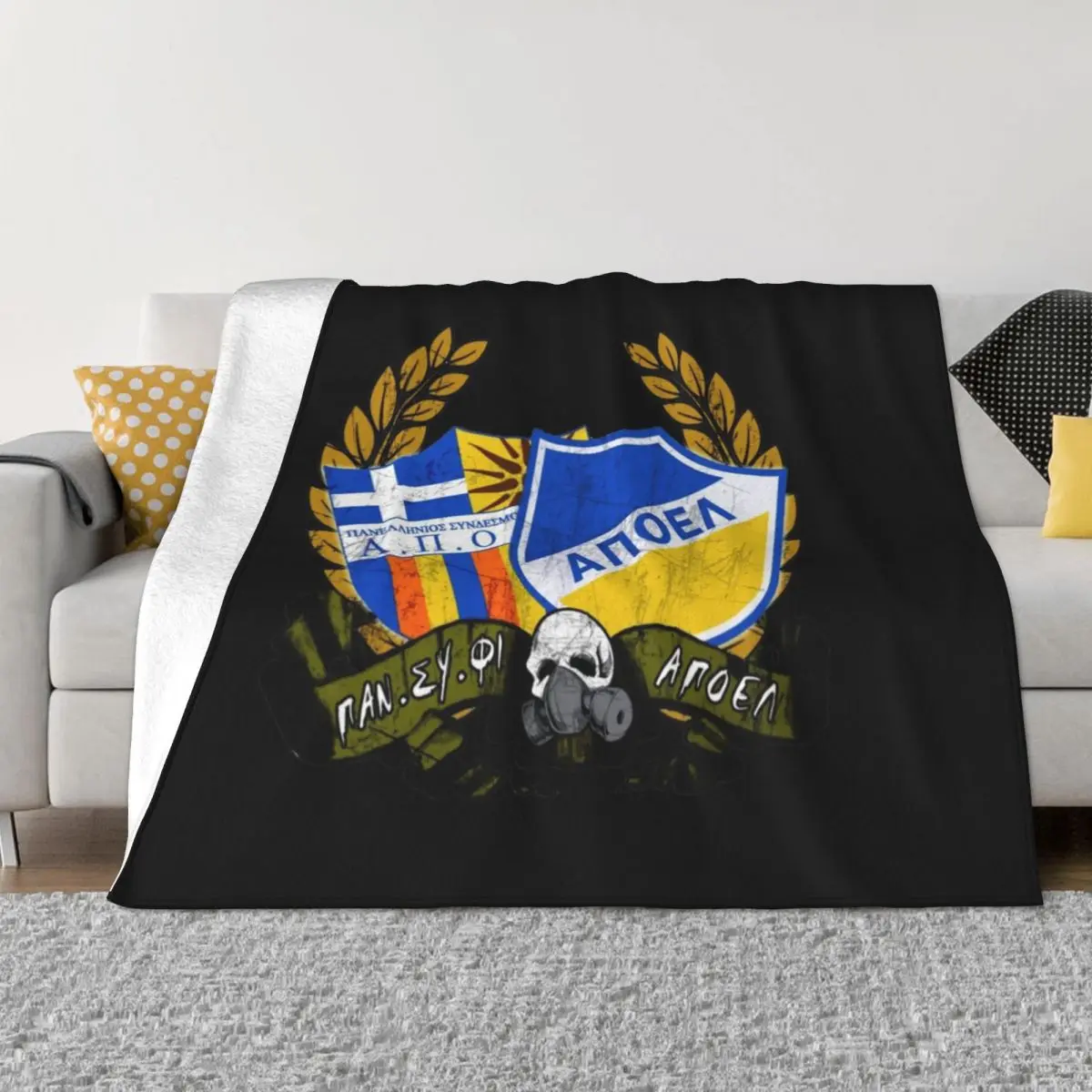 

Football APOEL ULTRAS 1979 Throw Blanket Cute Picnic Bed covers sofa bed Blankets