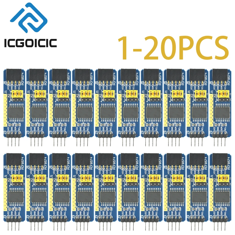 1-50PCS PCF8574 I2C 8-Channel GPIO Expander Module – 8-Bit I/O Extender for Arduino ESP32