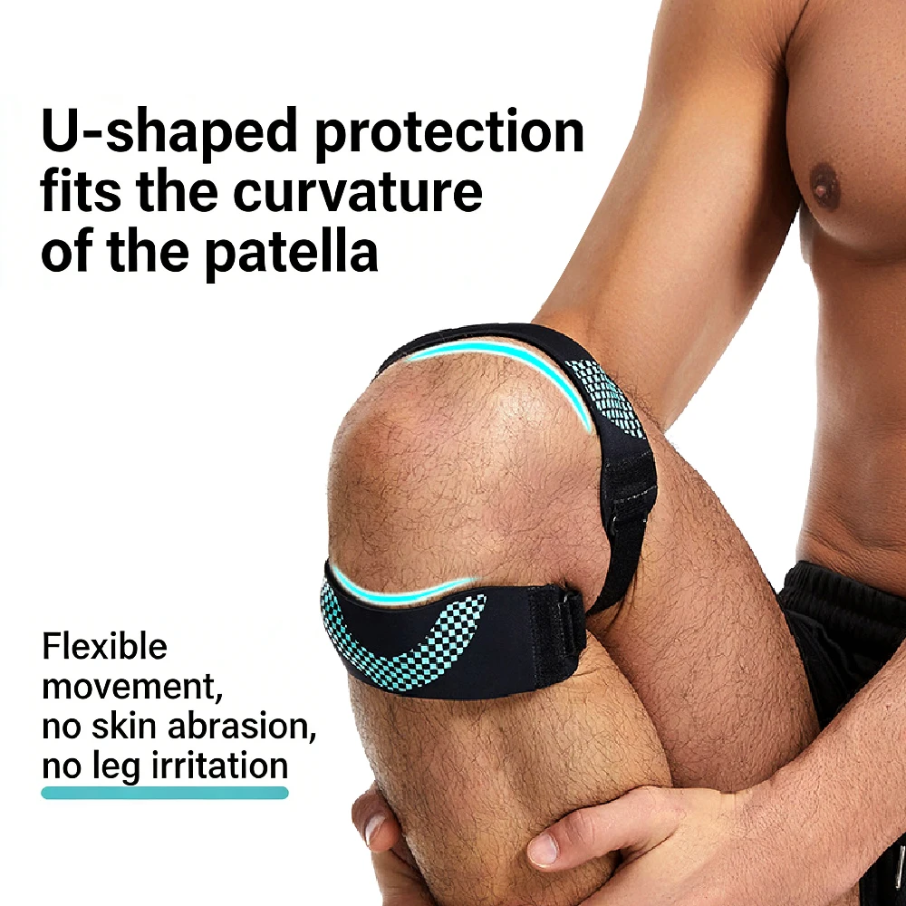 1 Stück Patella-Knieband für Männer und Frauen – verstellbares Sehnenstützband zur Linderung von Knieschmerzen, zum Laufen, für Kniebeugen, Workouts und Arthritis