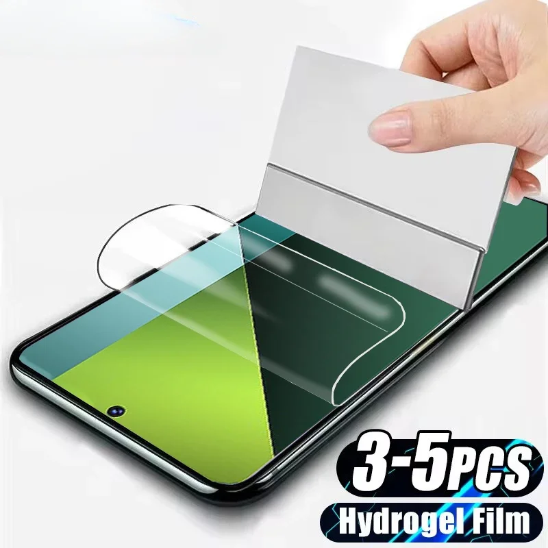 3-5Pc HD Hydrogel Film For Xiaomi Redmi Note14 13 Pro Screen Protector For Redmi Note 13R 12R 12T 11R 11E 11T 10 9 Pro Not Glass