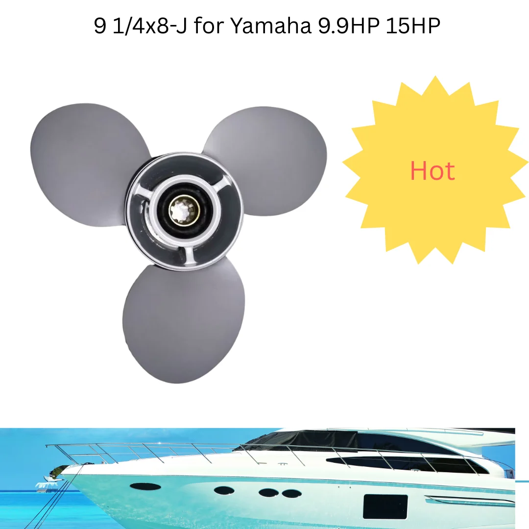 

Оптовая продажа алюминиевого пропеллера 9 1/4x8-J для подвесного двигателя Yamaha 9,9 л.с. 15 л.с. 9 1/4 x 8 - J, подходит для подвесного двигателя Hidea Parsun 15 л.с.