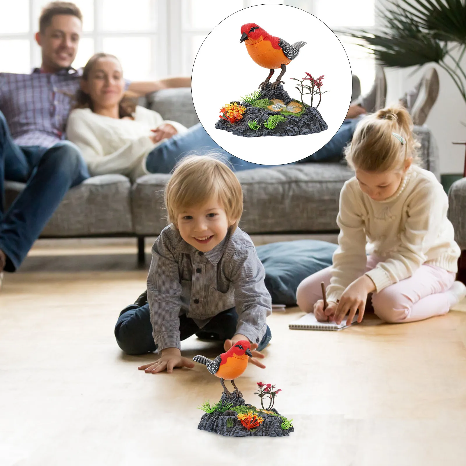 

Electric Bird Voice-Control Garden Plastic Ornament Simulation Bird Sound Decorative Yard Lawn Adornment Outdoor Stimulation