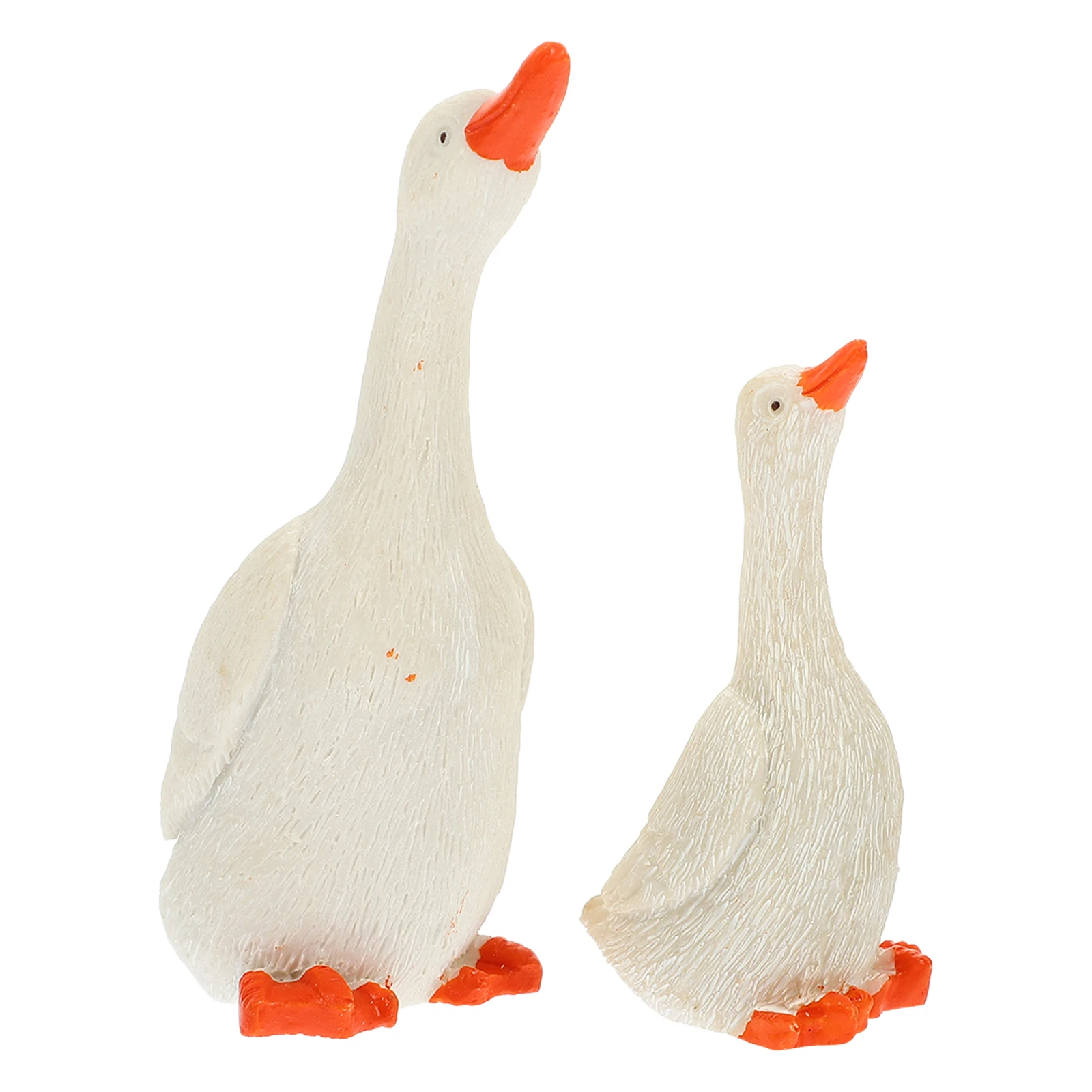 

2Pcs Resin Garden Duck Statues Cute Figurines for Outdoor Indoor Table Lawn Micro Landscape Decor Duck Statue