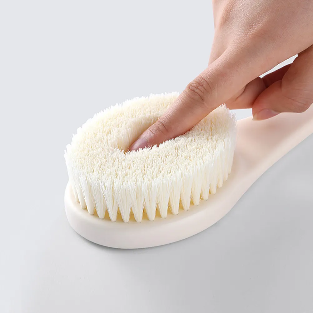 

Long Handle Bath Brush for Back Scrubbing Body Exfoliation Brush High Durability Hole Design Hanging Drying