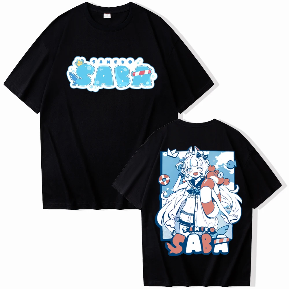 

Аниме Самеко Саба графическая футболка женская футболка с круглым вырезом и коротким рукавом для фанатов подарок