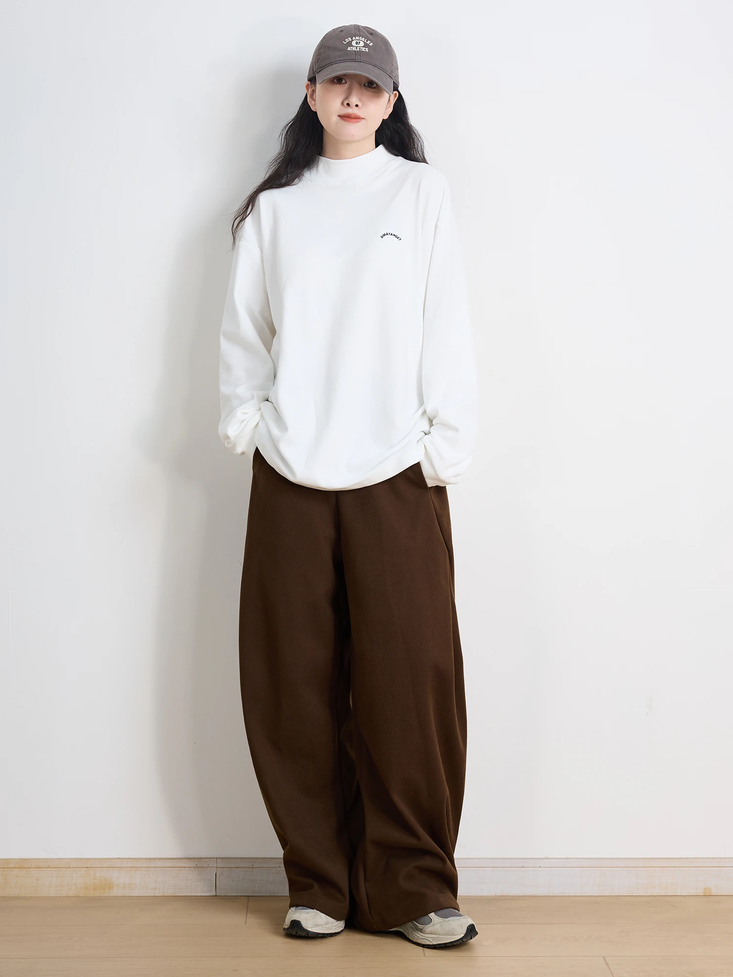 

Осень-зима Thiened теплый свитшот с высоким воротником женский свободный повседневный длинный топ све простой модный полиэстер спандекс