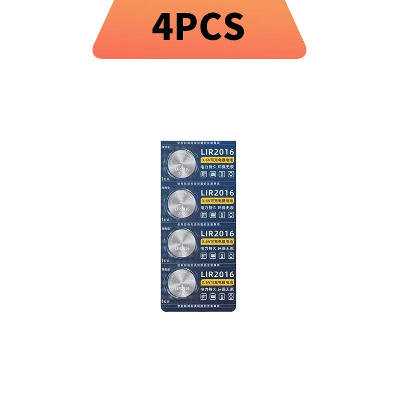 LIR2016 بطارية قابلة للشحن 3.6 فولت CR2016، للساعات، جهاز التحكم عن بعد، مفتاح السيارة، الألعاب، بطارية الكمبيوتر CMOS، مقياس الجلوكوز