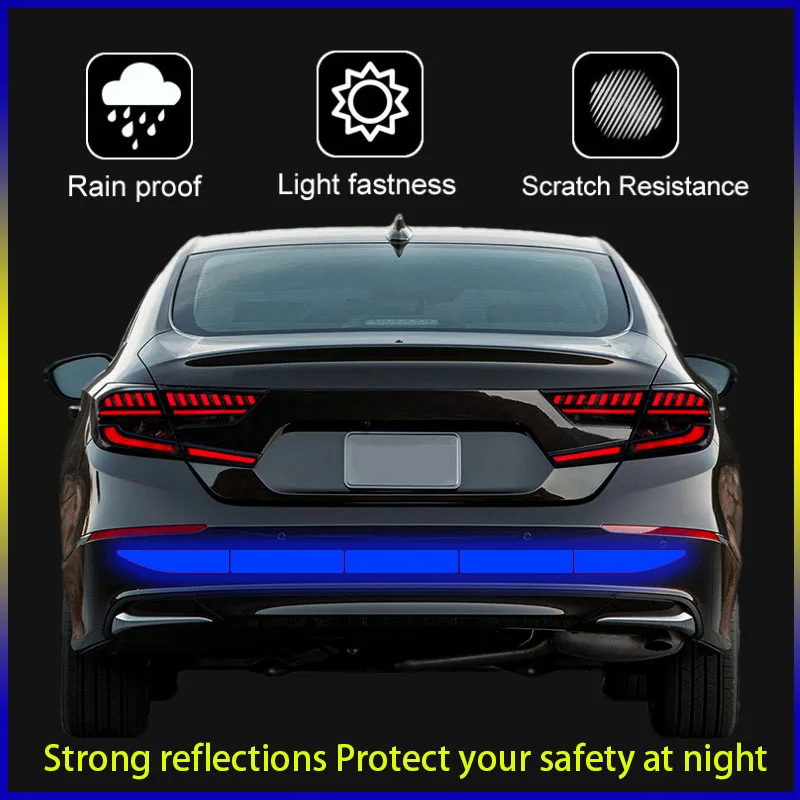 

90cm Reflective Car Decal Safety Warning Reflector Tape Stickers Anti Reflector Sticker Auto Accessories red blue black green