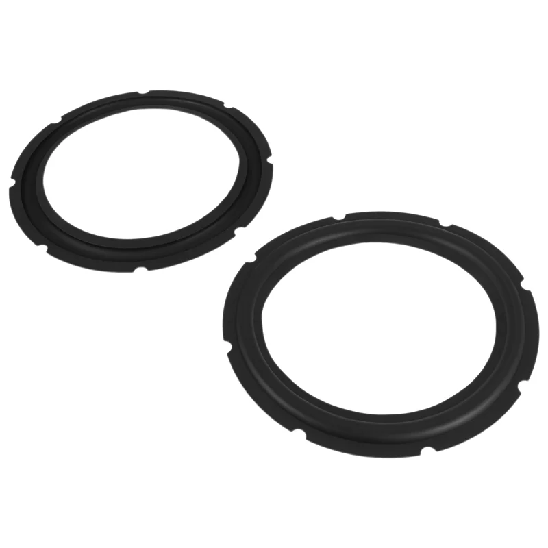 ABGN 10 بوصة مكبر صوت مطاطي مثقوب بحافة إسفنجية مضخم صوت حلقات محيطة قطع غيار لإصلاح مكبر الصوت (أسود) (2 قطعة)