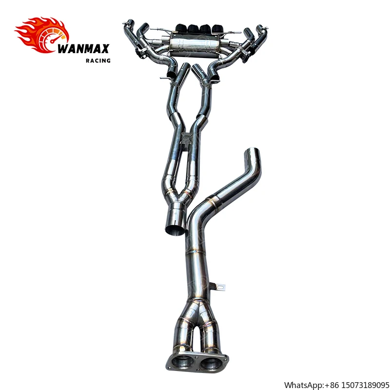 

304 Stainless Steel Catback Muffler Exhaust System for 2019+ X3M X4M F97 F98 Double Out Exhaust Equal Length