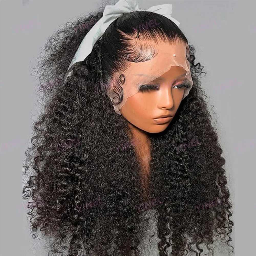 

13x4 Water Wave Lace Front Human Hair Wig ,220% Density-Pre Plucked with Baby Hair,Brazilian Remy Human Hair Wig Natural Black