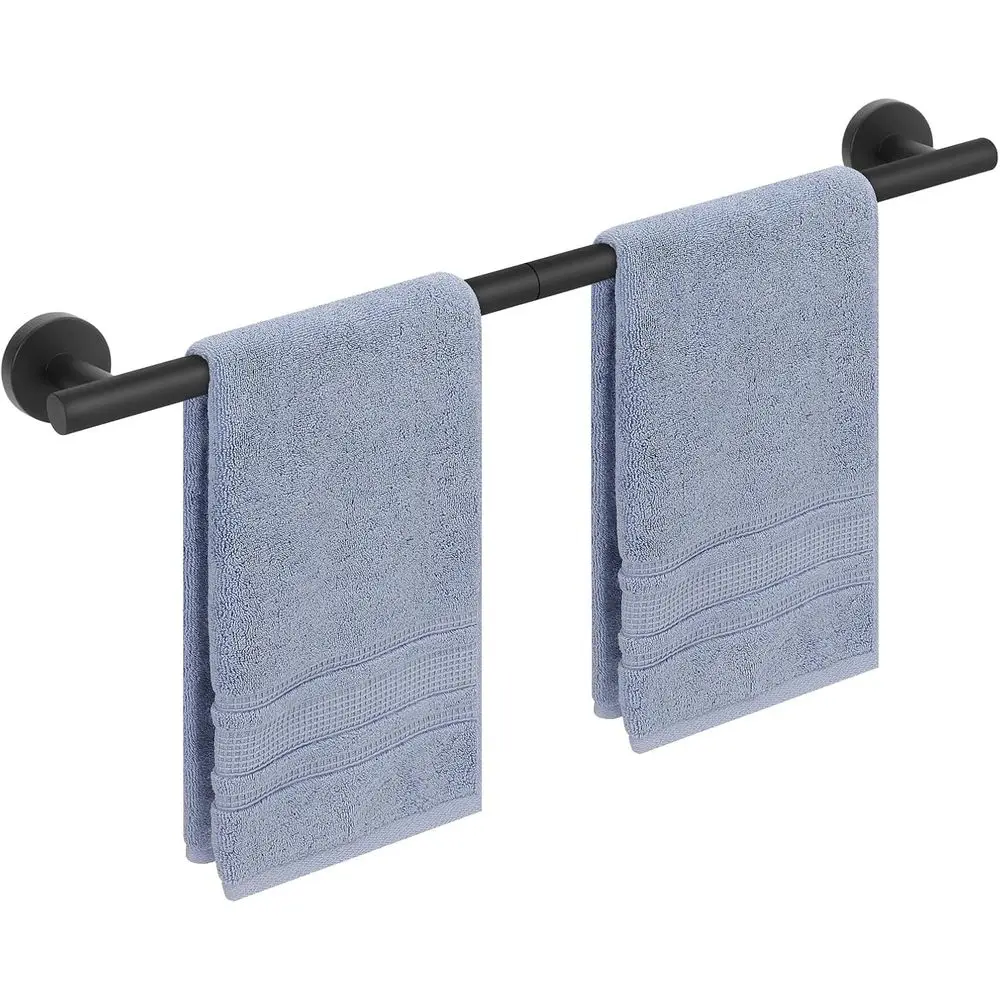 

Heavy-Duty 304 Stainless Steel Towel Rack, Wall-Mounted, 20.9 Hanging Length, 23.7 Total Length, Black