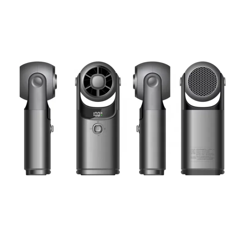 Super Strong Airflow Mini Handheld Fan Pocket Bladeless Portable Fan Neck-hanging Small Fan USB Charging High-Speed Wind