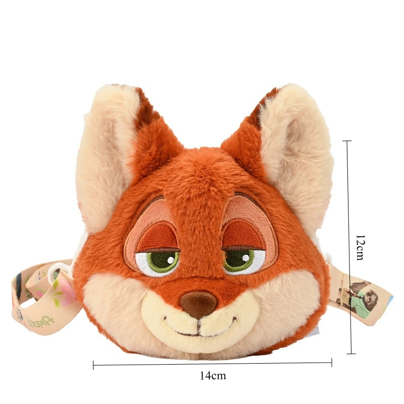 Monederos originales de Disney para mujer, bolso cruzado de felpa Zootopia Judy Nick, billetera de muñeca de dibujos animados, regalos de vacaciones