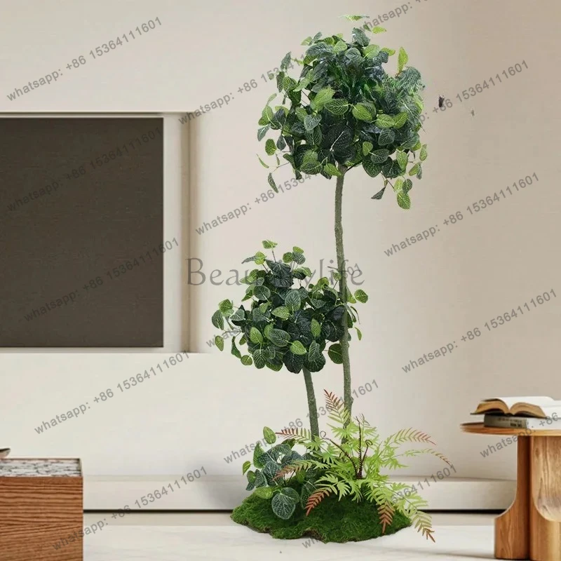Factory Direct Simulated green plants indoor creative bionic plant combination landscaping large fake flower living room bonsai