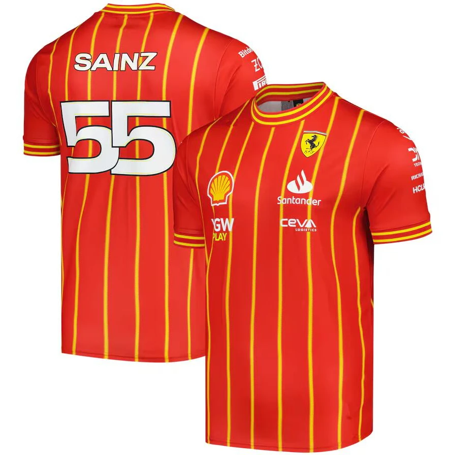 Camiseta de fútbol del equipo Carlos Sainz #55 de Scuderia Ferrari formna1 2024