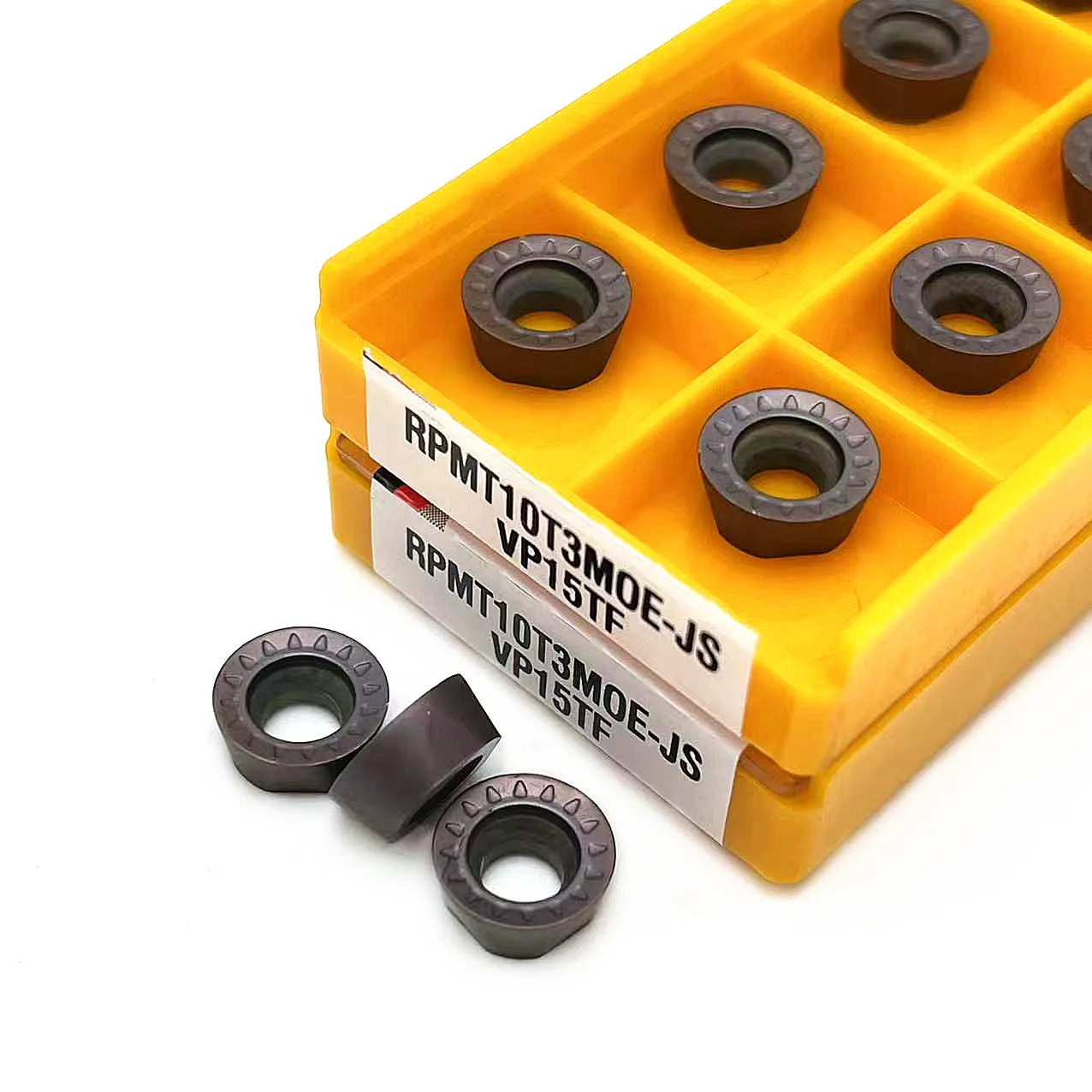 Herramienta de torneado de Metal, insertos de fresado, torno Indexable, 10 piezas, RPMT1204, RPMT1606, RPMT10T3, RPMT10T3, MOE, VP15TF
