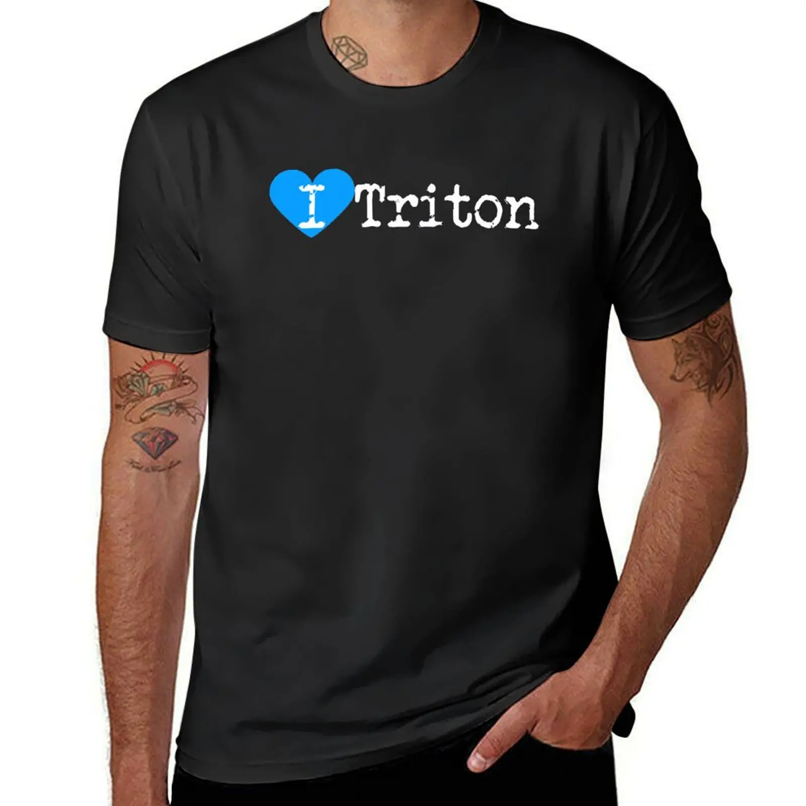 I Heart Triton Love Triton T-Shirt animal prinfor boys sublime hippie clothes for a boy t shirts for men cotton