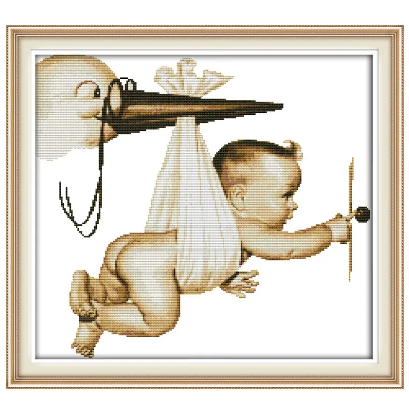 Flying Baby Home Decor Blank Cross Stitch Counted Cross Stitch DIY Handmade Needlework Cross Stitch Set Cross Stitch Set Baby