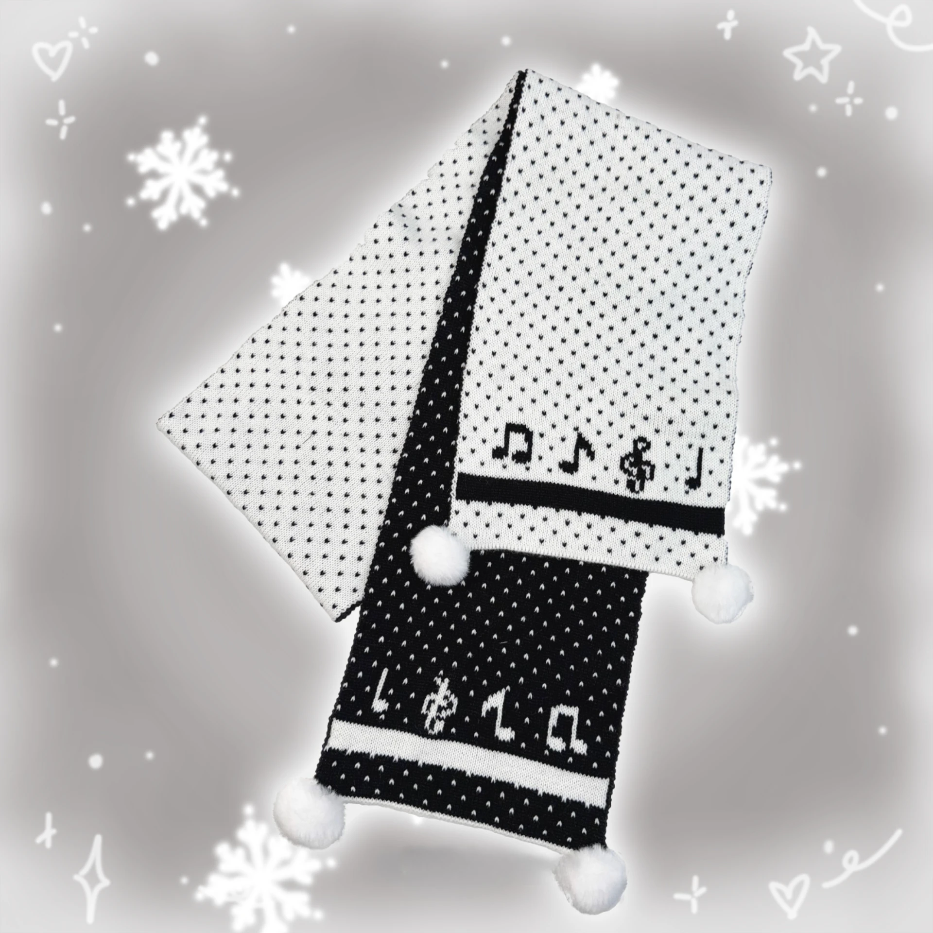 Y2K Polka Dot Japanese Ancient Early Polka Dot Scarf Woolen Ball Knitted Scarf Peplum Warm Note Woolen Scarf Cute Sweet Girl view 6