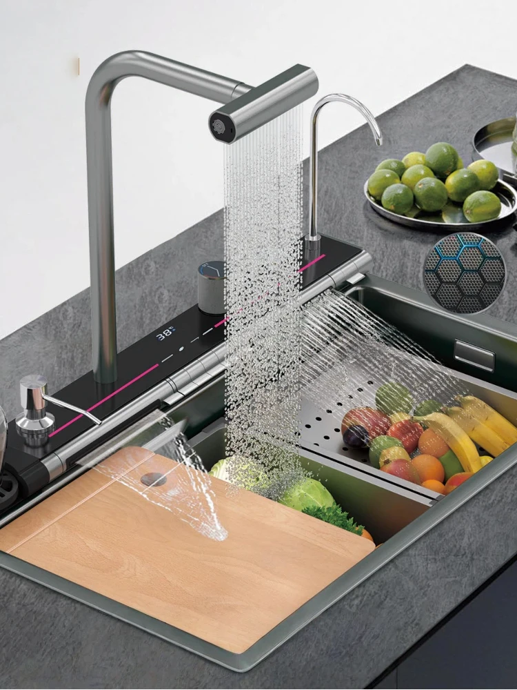 

Kiten Sink Honeycomb Emed Temperature In, Cup Washing Water Cleaning Faucet Automatic Drain Control Etc