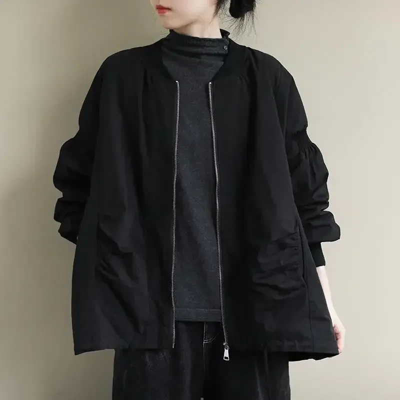 

Женская ветровка большого размера на весну и осень 2025 года, модная куртка для пригородных поездок