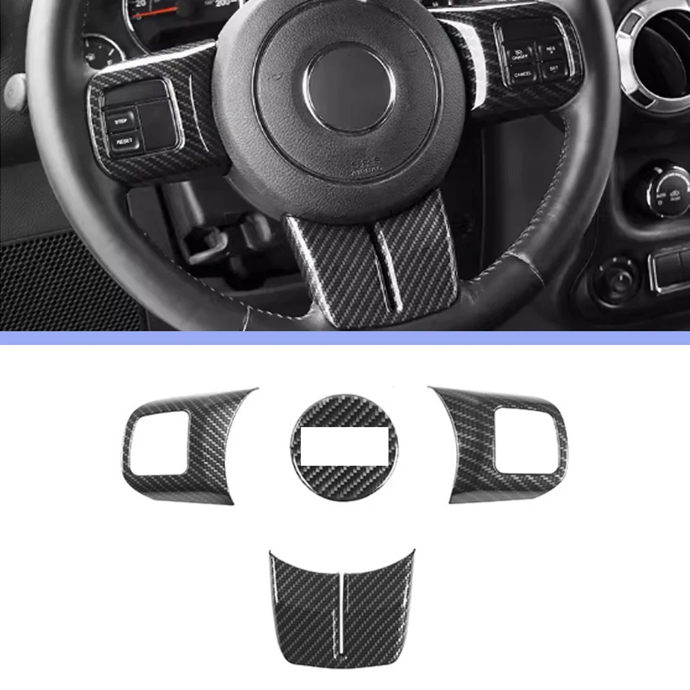 Steering Wheel Decoration Trim Cover Kits for Jeep Compass Patriot 2011-2016/ Wrangler JK 2011-2017 Car Interior Accessories ABS