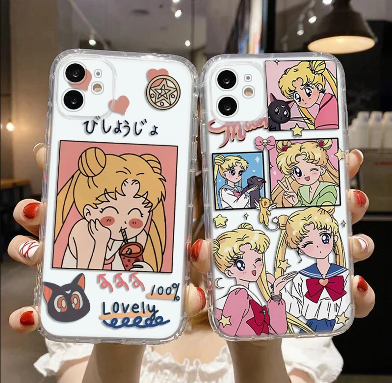 S-Sailor M-Moon Soft Case for Moto G4 Play E20 E40 Edge 20 Lite Pro G200 G30 G4 G52 G42 G24 G72 G71 G73 G51 G32 G34 E22S E22