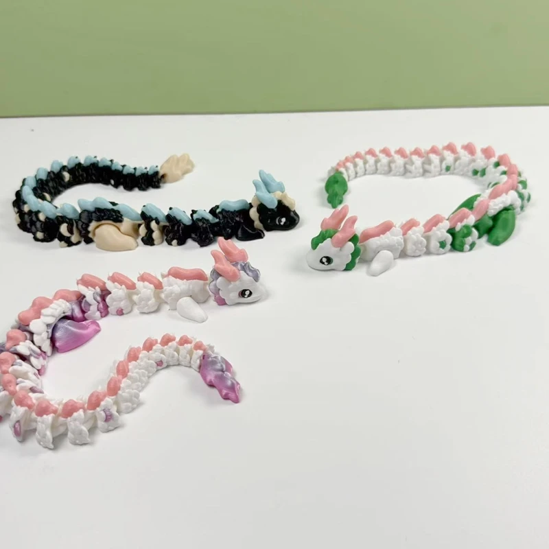 جديد سطح المكتب ديكور ثلاثية الأبعاد مطبوعة مقرن التنين زخرفة التنين محاكاة نماذج للحيوانات المنقولة تمثال المنزل