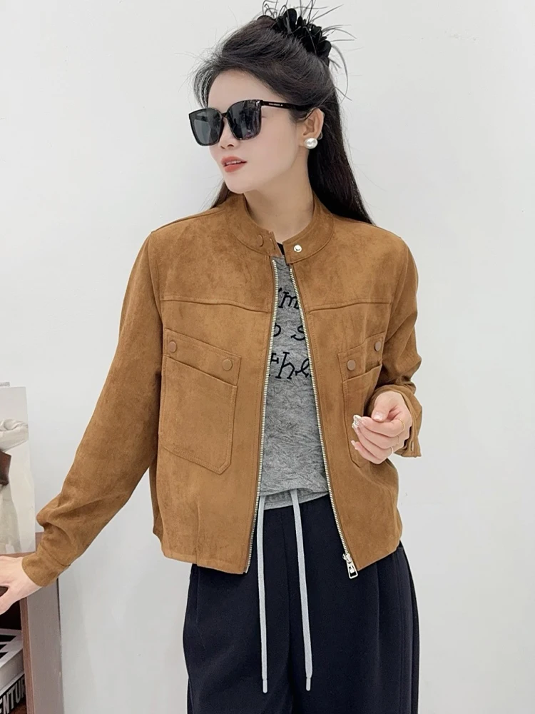 

Зимняя женская верхняя одежда с воротником-стойкой, на молнии, однотонная, в стиле ретро, свободного кроя, длинная, повседневная