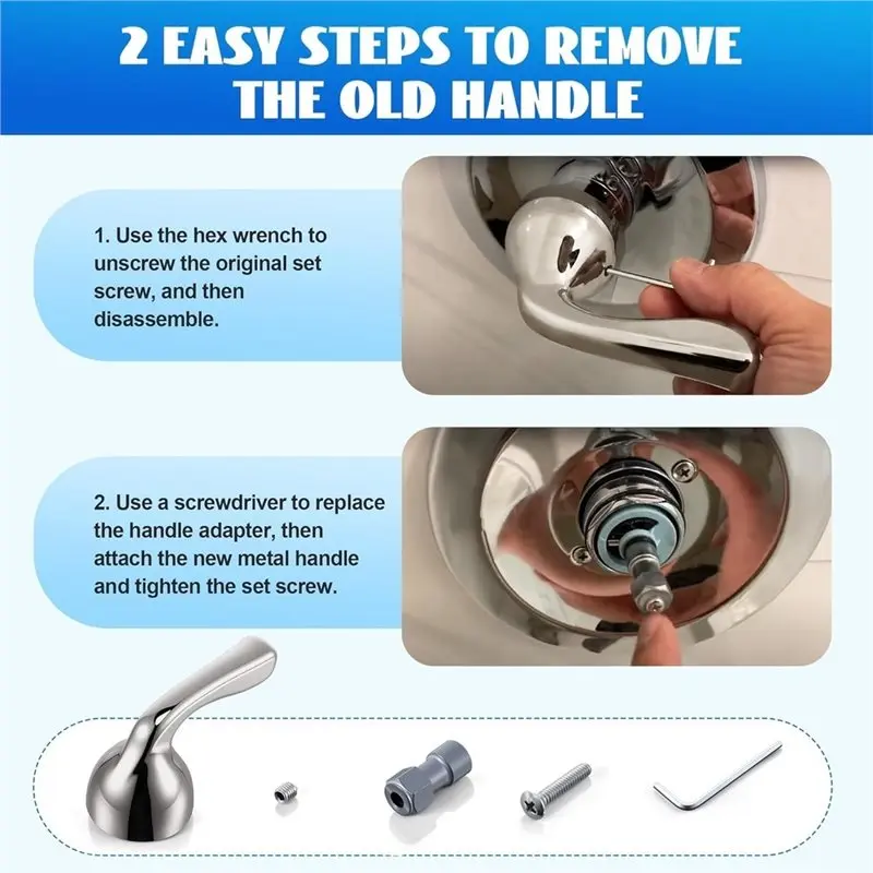For Delta RP74148,For Delta Foundation Series Single Handle Tub Shaver Faucet Replacement, Metal Lever Handle Kit