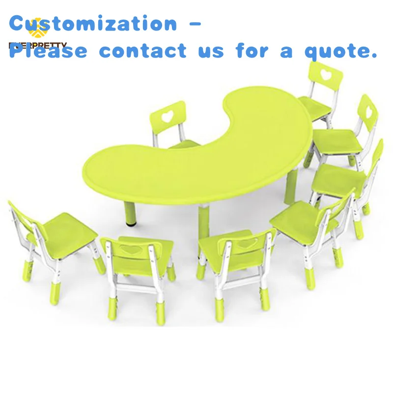 custom.New Kindergarten Furniture Design Different Shape Color Customized Desk and Chair Student