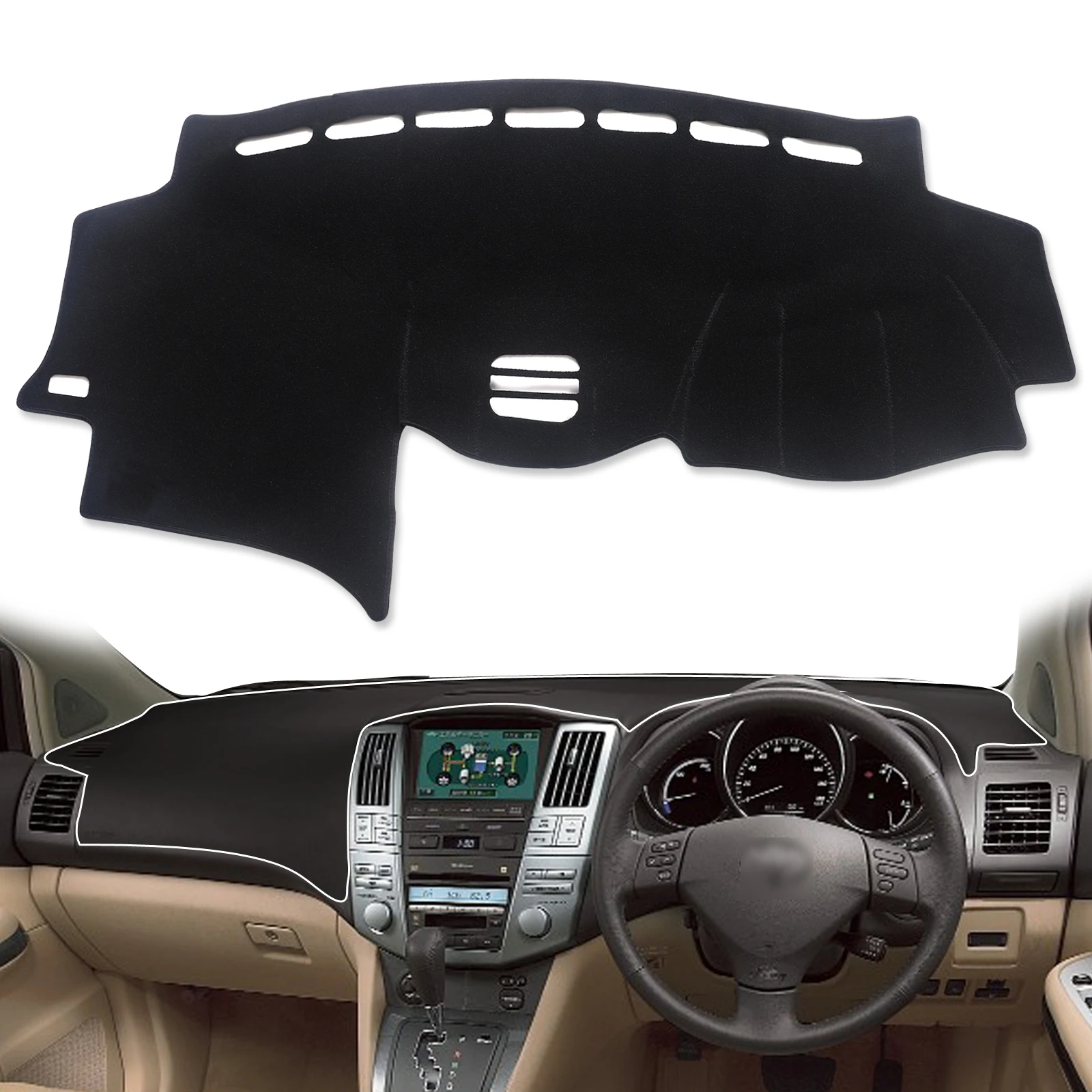 Dash Mat Dashmat for Toyota Harrier 30 series 2003 ~ 2013 for Lexus RX 2004 - 2009 Dashboard Cover Pad Carpet