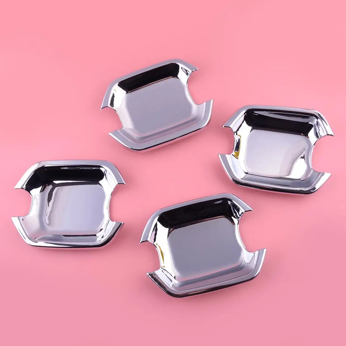 

4Pcs Chrome Car Door Handle Bowl Frame Cover Trim Fit for Mitsubishi Pajero Shogun V80 2007-2020