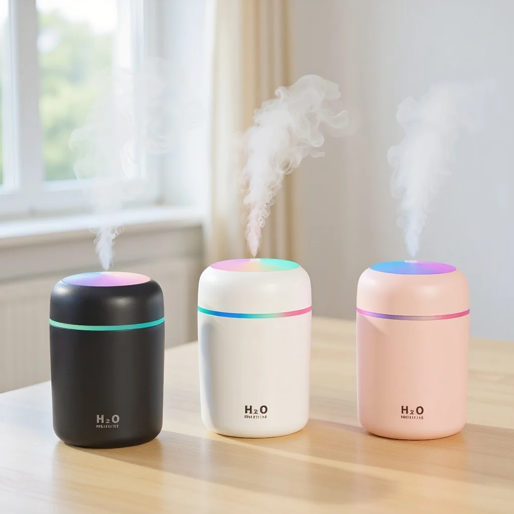 

Портативный USB-увлажнитель со светодиодной подсветкой: аромадиффузор для путешествий, автомобилей, домашнего и офисного использования