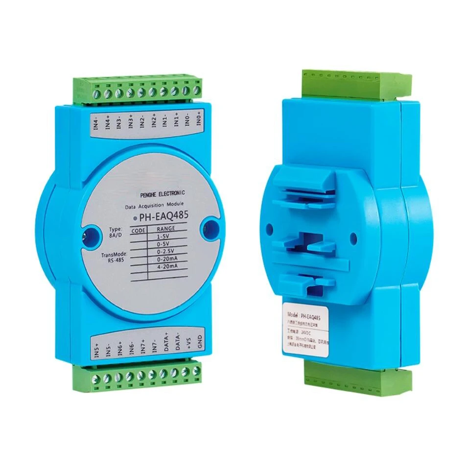 Modul akuisisi sinyal Analog 8 saluran arus tegangan 4-20mA sampai RS485 isolasi Modbus industri