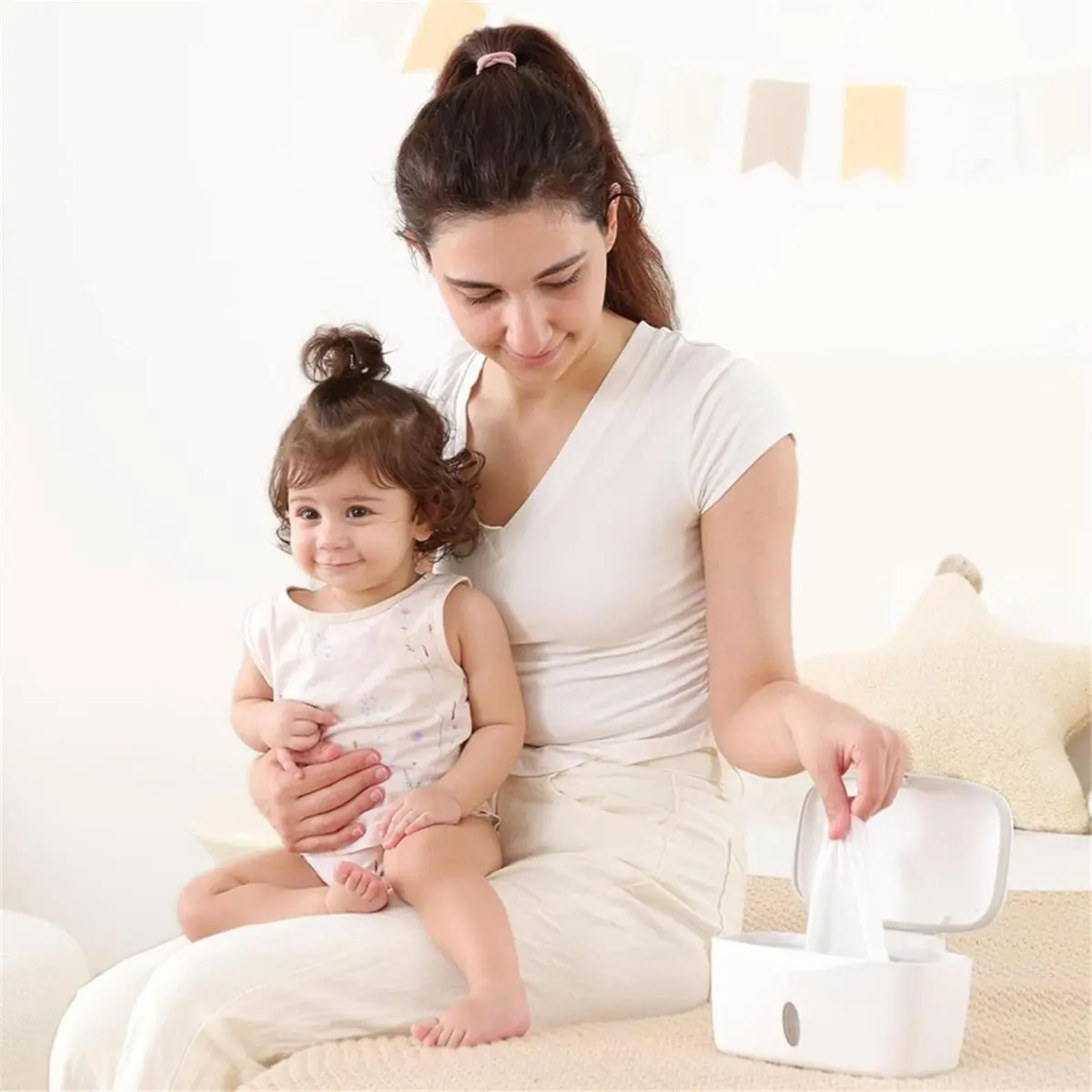 update. Wipes Dispenser with Weighted Plate, Perfect Pull Baby Wipe Holder, Refillable Wipe Container, Keeps Wipes Freshs