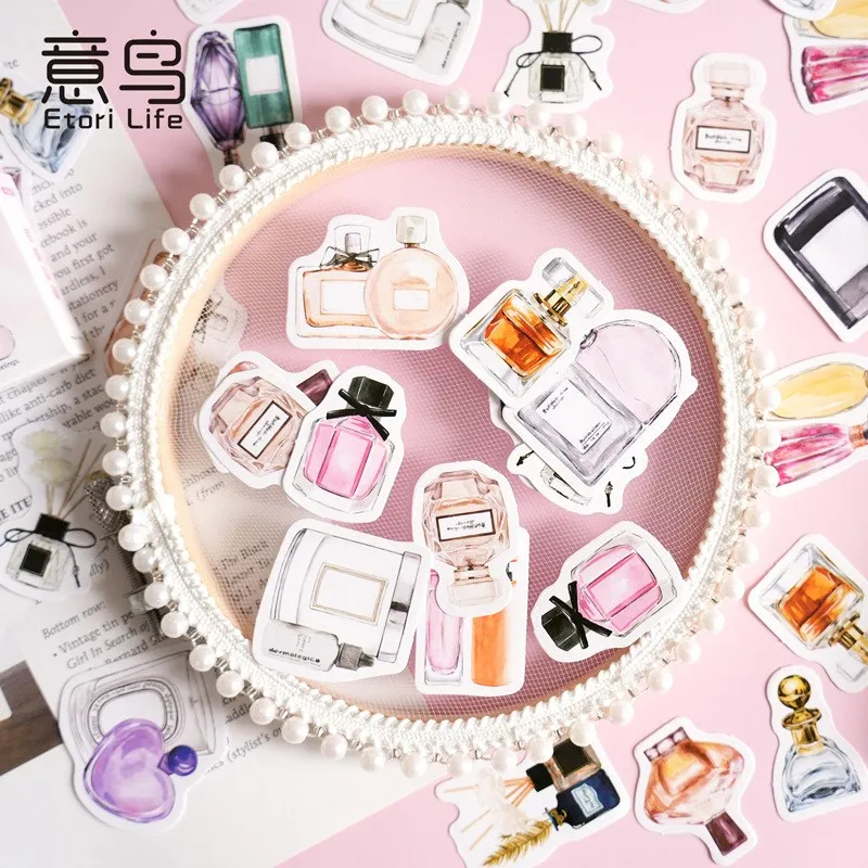 46 Pcs Perfume Bottle Shape Stickers Decorative Stickers For Scrapbooking Diary Planner Album Diary Notebook DIY Craft