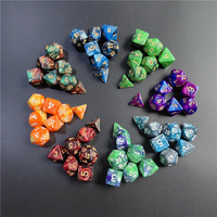 7 Pcs1set Galaxy Series Style DND Dice Set D4 D6 D8 D10 D12 D20 Multi-sided Dice For TRPG Dungeons & Dragons Board Game