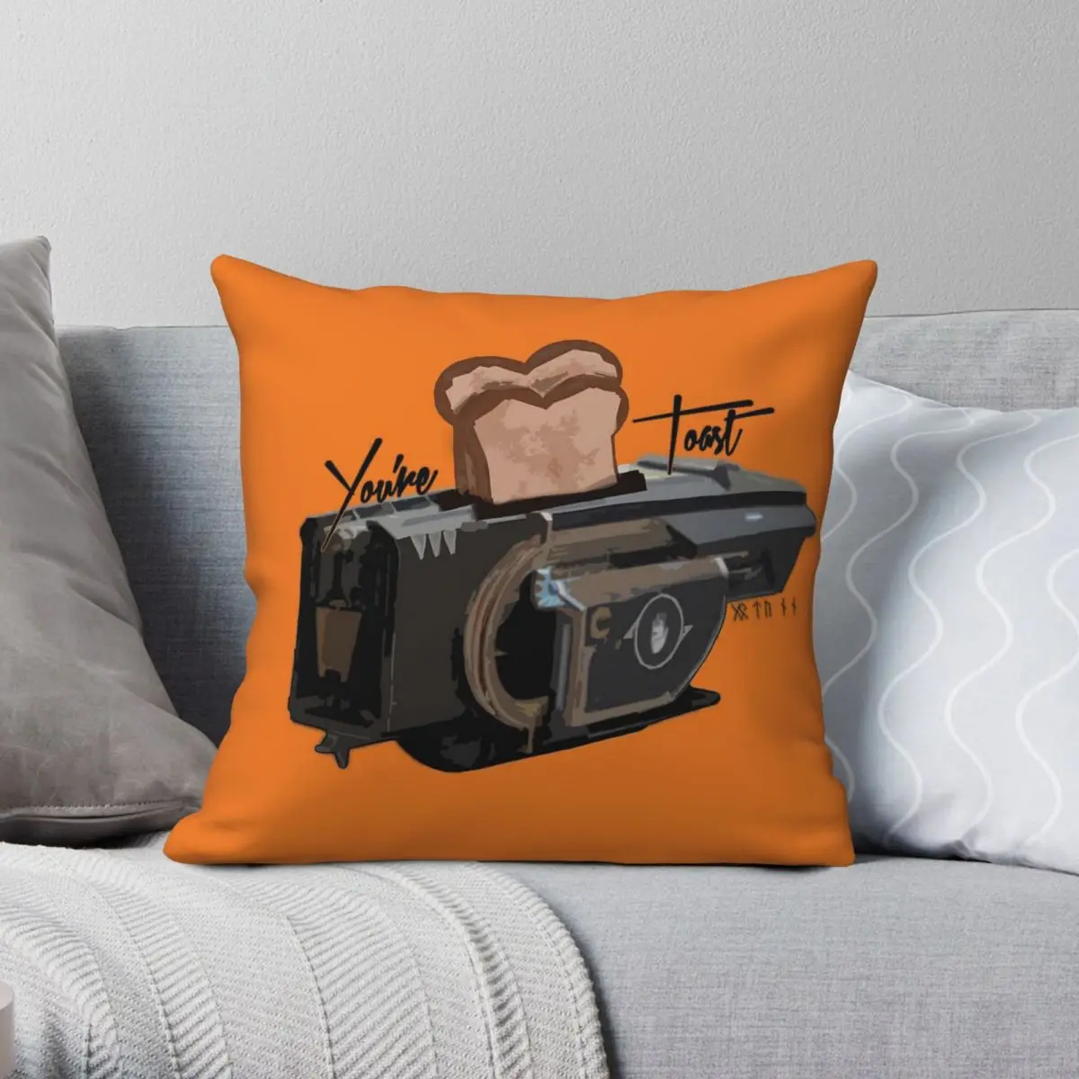 Funda de almohada Destiny 2 Jotunn You're Toast, funda de cojín de poliéster, lino, terciopelo, patrón de decoración con cremallera, sofá, asiento