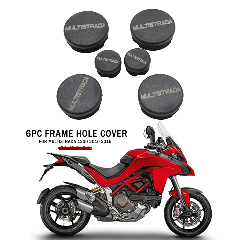 

Motorcycle Accessories Frame End Caps Frame Hole Cover Caps Plug Decorative For Ducati Multistrada 1200/S 2010-2014 2012 2013