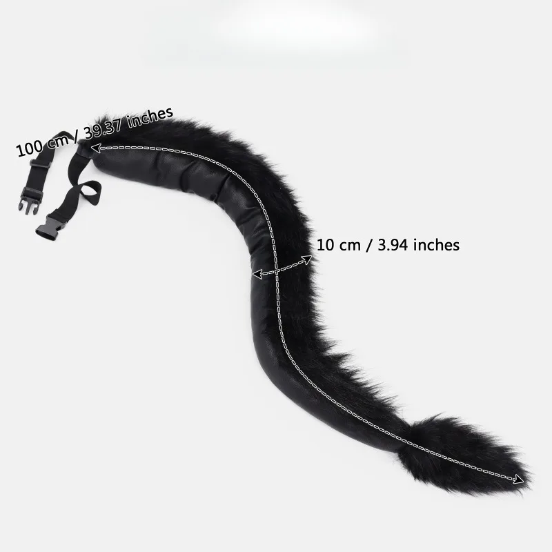 Handmade Leather Plush Dragon Tail Length of 100 Centimeters Dress Up Halloween Party Performance Props Role-playing Accessories