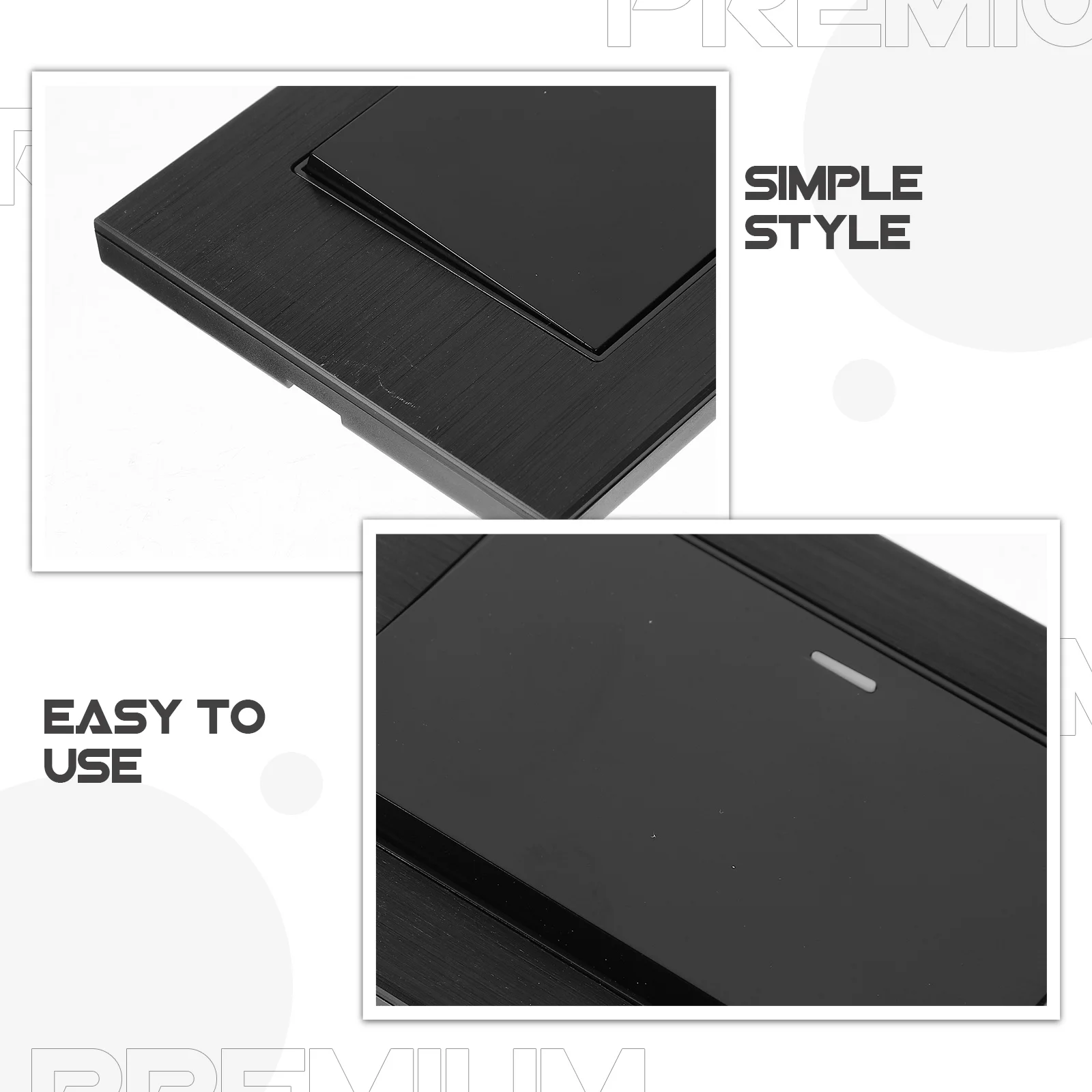 

Durable Pc Wall Switch Panel Single Double Control Smooth Operate Easy Clean Home Light Switch Switches