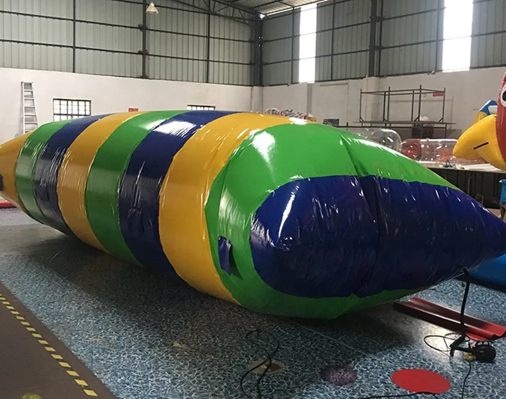 HIBADOU Inflatable Water Pillow Inflatable Water Blob Inflatable Trampoline 8x3m Jump Bag(Free Pump+Repair Kits)